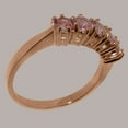 thumbnail image 3 of LBG British Made 14k Rose Gold Natural Pink Tourmaline Womens Promise Ring - 33 size options - Size 4.5, 3 of 7