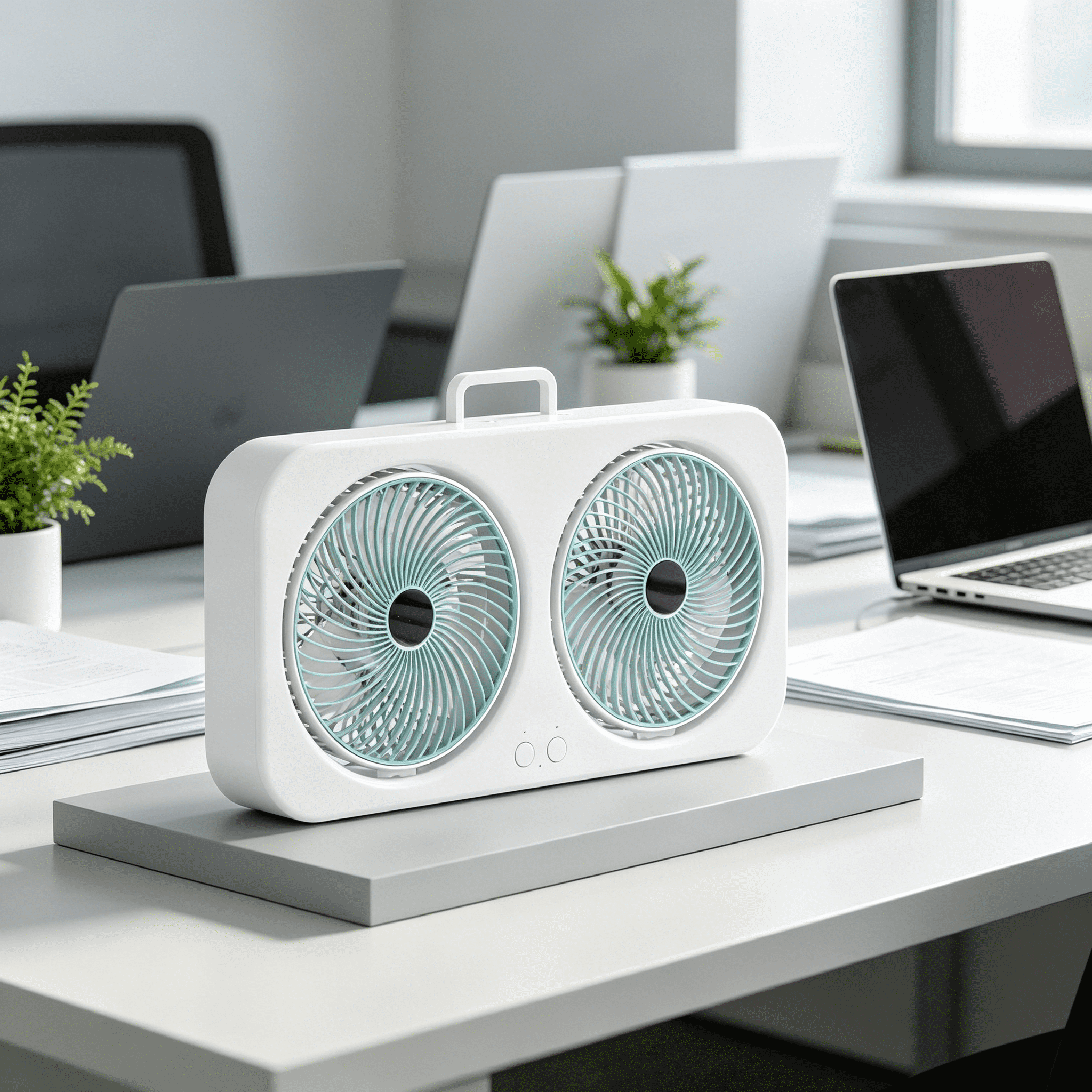 HIBIBUD 2026 New Window Fan for Bedroom,3 Speed Dual Fans Desktop Portable Fan,High Wind Power Fan for Home Office Camping and Bedroom Use for Home, Office, Travel, Camping, Outdoor, Dorms