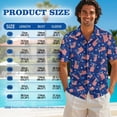 thumbnail image 6 of Xixirimido American Flags Stars Blue Print Matching Couple Outfits His and Hers Set Men's Button Down Shirt & Women's Sleeveless Midi Dress Summer Casual Beach Vacation Clothes, Size 5XL, 6 of 7