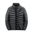 thumbnail image 2 of Zedker Men's Puffer Jackets Lightweight Winter Jackets Coats Water Resistant Windproof Insulated Casual Warm Mens Winter Coats Gray XXL, 2 of 5