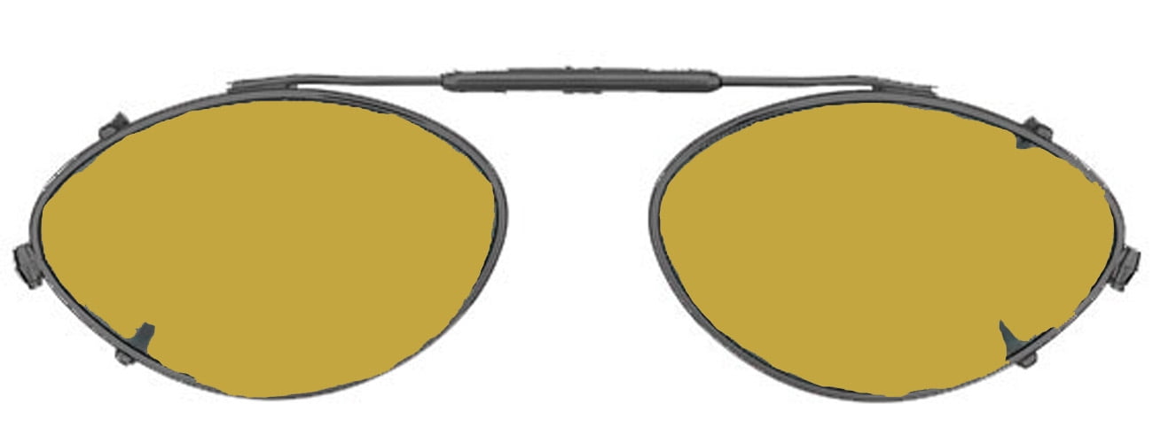 Visionaries Polarized Clip on Sunglasses Cateye Black Frame 47 x