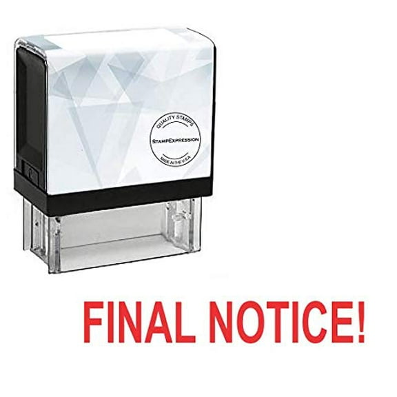 StampExpression - Final Notice! Office Self Inking Rubber Stamp - Red Ink (A-5288)
