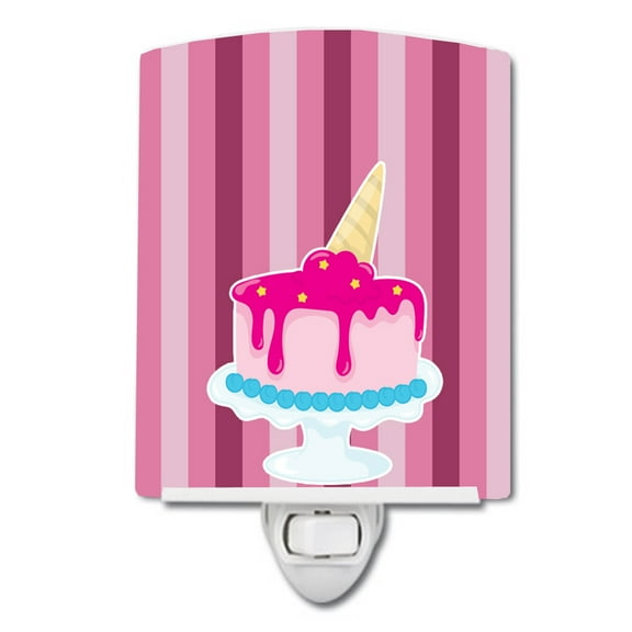 Caroline's Treasures BB9061CNL Ice Cream Cone Cake Ceramic Night Light, 6x4x3", multicolor