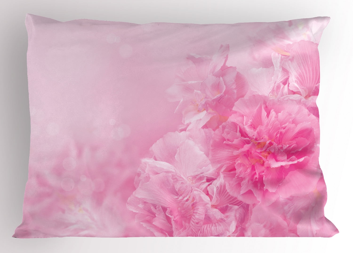 Light Pink Pillow Sham Spring Flowers Close Up View Florets Bouquet