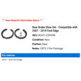 thumbnail image 2 of Rear Brake Shoe Set - Compatible with 2007 - 2010 Ford Edge 2008 2009, 2 of 2