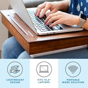 LapGear Schoolhouse Wood Lap Desk with Storage, Java Basswood