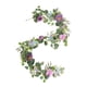 thumbnail image 1 of Guirnalda de peonías artificiales, simulación de vegetación, arreglo floral realista. Púrpura, 1 of 9
