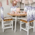 thumbnail image 4 of Purple Eucalyptus Leaves Dining Chair Back Cover Only, Summer Plants Leaf Floral Farmhouse Set of 8 Chair Back Covers, Removable Washable for Dining Room, Banquet & Holiday Decoration, 4 of 9