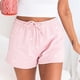 thumbnail image 2 of Pantalones cortos informales de verano con estampado de amor para mujer, pantalones cortos cómodos con cintura elástica y cordón, 2 of 6
