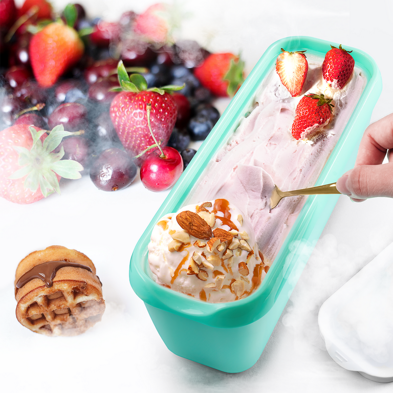 2 Pcs Ice Cream Bucket Togo Containers Food Lidded Packing Cup Jam Plastic  Storage Handle Holder - AliExpress