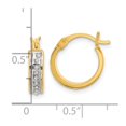 thumbnail image 4 of Auriga Sterling Silver Gold-plated Diamond Mystique Hoop Earrings for Women, 4 of 6