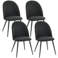 thumbnail image 1 of HOMCOM Set of 4 Modern Dining Chairs for Living Room, Black, 1 of 10