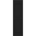 thumbnail image 5 of 12"W x 70"H Americraft Two Equal Raised Panel Exterior Real Wood Shutters (Per Pair), Black, 5 of 10