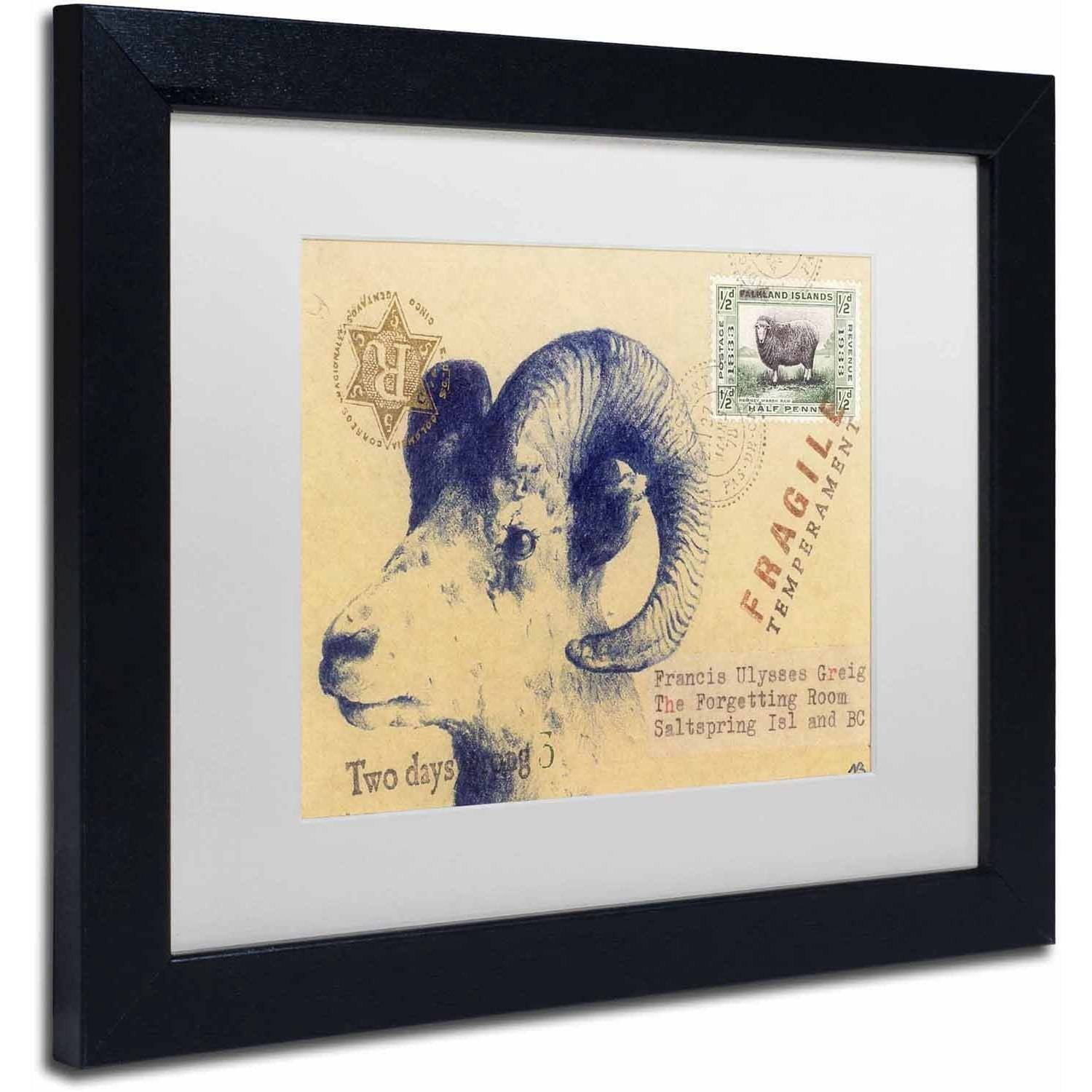 Trademark Fine Art 'Ulysses' Canvas Art by Nick Bantock, White Matte, Black Frame