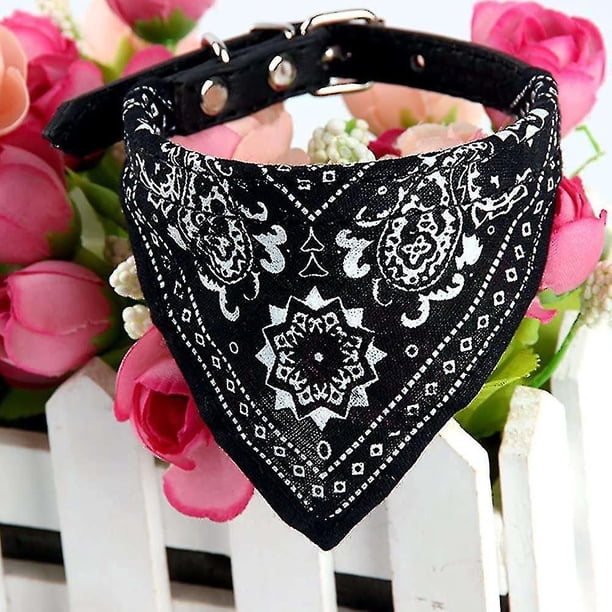 Luck Daw Bandanas ajustables para perros, gatos, cachorros, collares triangulares, bufanda de cuero