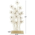 thumbnail image 3 of 16" x 40" Gold Metal Tall Floral Sculpture with Crystal Embellishments, by DecMode, 3 of 8