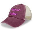 thumbnail image 3 of Biggest Brother Wine Red Hat Adjustable Funny Fashion Unisex Baseball Cap for Men Women, 3 of 7