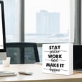 thumbnail image 6 of Zomyto 5x5 In Inspirational Wooden Box Sign,Positive Work Hard Make it Happen, 6 of 7