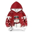 thumbnail image 5 of Lorytime Cute Hoodies for Teen Girls Oversized Unisex Christmas Snowman Bow Sweatshirt Long Sleeve Pullover Soft Tops, 5 of 5