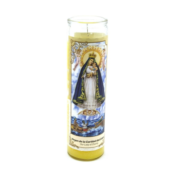 1 Box /1 2pc Candles of Our Lady of Charity - Velones Virgen de la Caridad del Cobre