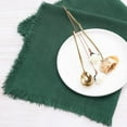 thumbnail image 2 of Holzlrgus Handmade Cloth Napkins Bulk 18"x18" Cotton Linen Dinner Napkins Rustic Cheesecloth Table Napkins for Wedding Party Baby Shower Set of 4 Emerald, 2 of 5