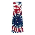 thumbnail image 6 of Tnhcen 4th of July Tie Dye Maxi Dress, Women's Sleeveless V - Neck Tank Dress with Pockets, American Flag Print Casual Summer Dress for Women 4th of July Celebration, S - 2XL, 6 of 6