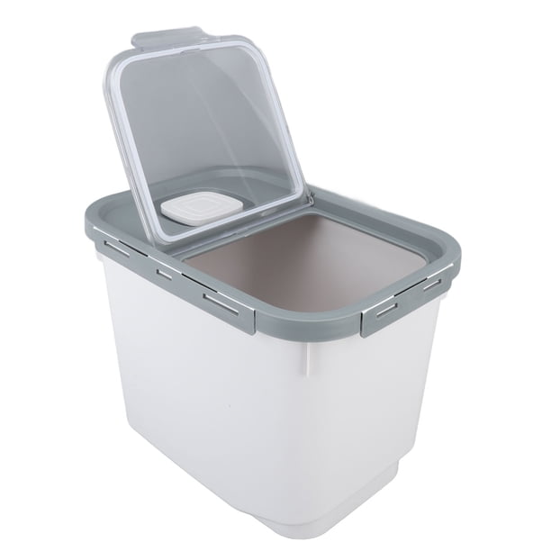 Contenedor De Almacenamiento De Arroz De 22 Libras Caja De Almacenamiento De Harina De Arroz Con Tapa Abatible Transparente Hermético A Prueba De Humedad Cubo De Arroz De Gran