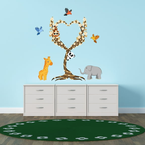 Cherry Blossom Decor Art Sticker-Vinyl Made Sticker-Cost Effective alternative to painting - Wall Mural to Transform a Room with a New Look -Size: 9" x 10".