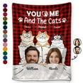 thumbnail image 1 of Custom Photo Pet Couple You & Me And The Cats - Personalized Fleece Blanket,, 1 of 4