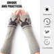 thumbnail image 4 of Guantes de invierno sin dedos para mujer, de punto, con abertura para el pulgar y diseño de conejo, 4 of 5