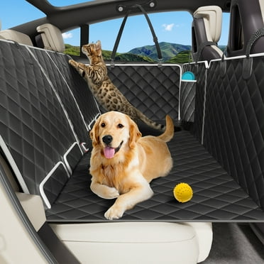 Dog Seat Cover-LAKWAR Non-slip Dog Car Hammocks with Seatbelt Dog Car Seat Cover Waterproof and Scratch-Resistant Dog Car Back Seat Protection