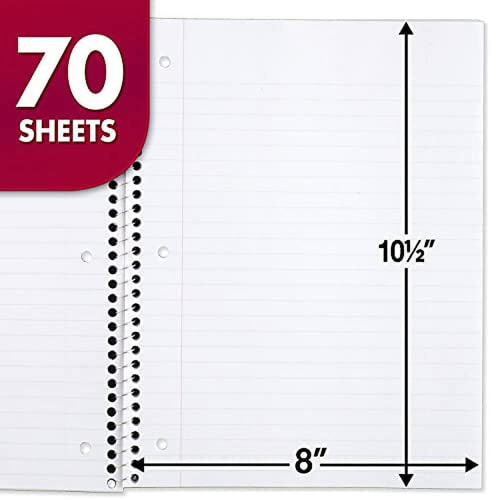 1PK MEA73063 Spiral Notebook, 1 Subject, Wide/Legal Rule