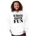 thumbnail image 5 of Wrong More Fun Rebellious Gym Workout Hoodie Sweatshirt Women Men Brisco Brands L, 5 of 6