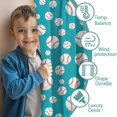 thumbnail image 3 of Baseballs and Stitches Green Pattern Insulated Teens Curtains Set Of 2, Bedroom Essentials, Toddler Room Decor 42"x84", 3 of 5