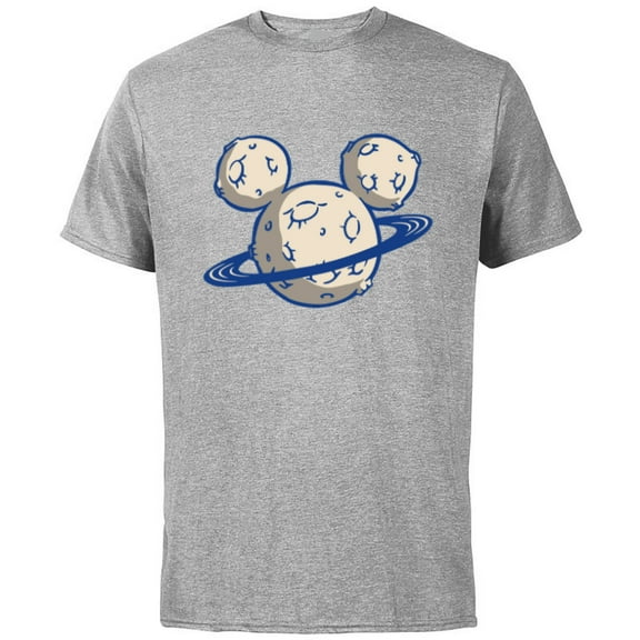 Disney Mickey Mouse Icon Planetary - Short Sleeve Cotton T-Shirt for Adults - Customized-Athletic Heather