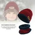 thumbnail image 5 of Viworld Kids Winter Warm Knit Beanie Hat and Circle Scarf Set with Fleece Lining for Children Boys Girls, 5 of 7