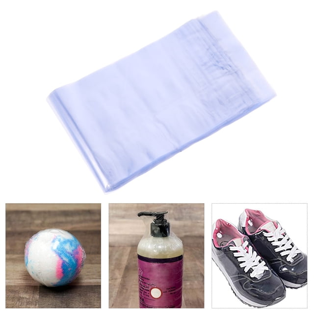 RUNROTOO 100 Pcs Sacs Rétractables Transparents en PVC pour Usage Quotidien