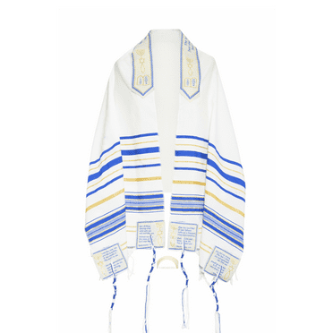 3 Arches USA The Blessing Tallit, Messianic Prayer Shawl (Royal Blue)