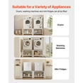 thumbnail image 2 of VEVOR Laundry Pedestal, 16.1 in Height, 27.5 x 27.5 in Washer and Dryer Pedestals with Storage Shelf, 700 lbs Load Capacity, Non-Slip Feet, Washing Machine Stand Universal Fit, White, 2 Pack, 2 of 9