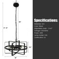 thumbnail image 2 of Gymax 5-Light Industrial Pendant Light Metal Drum Shape Round Chandelier Ceiling Lamp, 2 of 10