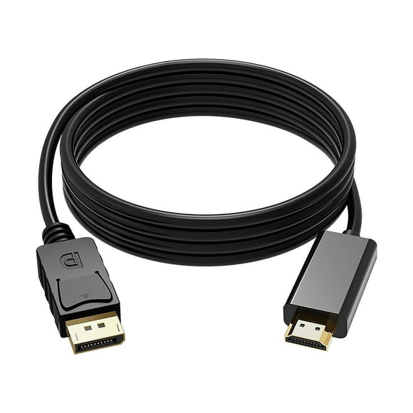LPSSTORE 1.8m Black Display Port to Adapter High Definition 4K DP to Converter Realistic High Definition and Delicate Excellent Effect