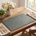 thumbnail image 6 of Sm:)e Grey Faux Leather Placemats Set of 4, 12x18 Inch, Waterproof Oil-Proof Wipeable PU Place Mats, Heat Resistant Reversible Table Mats for Kitchen, Dining, Outdoor, 6 of 9