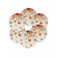thumbnail image 7 of 13 Inch Round Placemats Set of 6, Fall Orange Green Pumpkins Non Slip Heat Insulation PP Table Mats, Thanksgiving Maple Leaf Rustic Washable Place Mats for Kitchen Dining Party Table Decor, 7 of 7