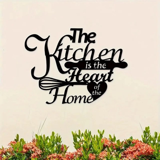 1 pieza de decoración de pared para cocina Diseño moderno Adecuado para el hogar o Negro
