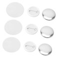 thumbnail image 1 of 100 Sets Button Supplies,Round Badge Blank Button Pins Includes Plastic Button Metal CoverClear Film and Blank Pape, 1 of 7
