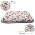 thumbnail image 3 of Vintage Pet Bed, Women Fashion Theme Old Fashioned Accessories Gloves Shoes Peacock Feather Earrings, Resistant Pad for Dogs and Cats Cushion with Removable Cover, 24" x 39", Pale Pink, by Ambesonne, 3 of 4