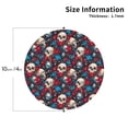 thumbnail image 2 of Kdxio Skull red flower blue Funny Coasters,4 Pcs Leather Coasters,Housewarming Gifts,Protect Furniture from Water Marks Scratch and Damage, 2 of 6