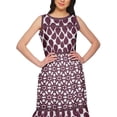 thumbnail image 4 of Moomaya Printed Cotton Long Dress For Womens Sleeveless Tiered Casual Summer Tunic, 4 of 6