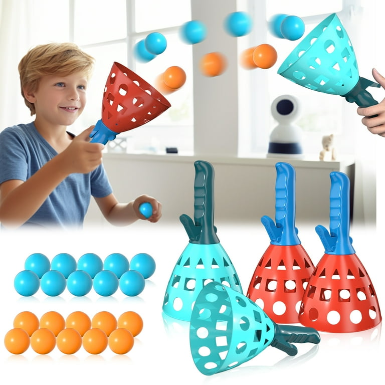Lucky Doug Pop Catch Ball Game, 4 Launchers & 20 Balls photo 4