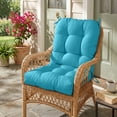 thumbnail image 3 of EAGLE PEAK Tufted Outdoor/Indoor Seat/Back Chair Cushion, Set of 2, 42'' x 21'', Blue, 3 of 10